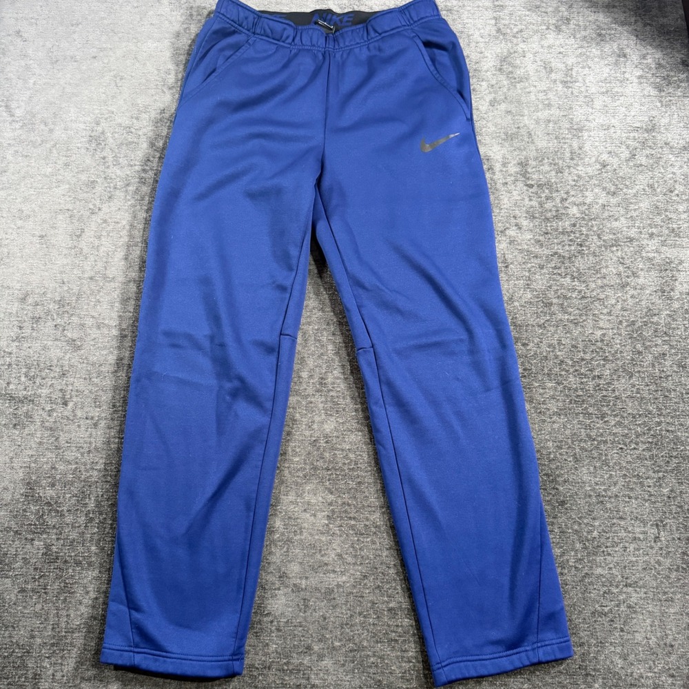 Nike Dri-FIT Blue Fleece Training Sweatpants Men's Size Medium Joggers Athletic